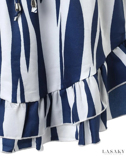 Stripe Blouse with  Skort