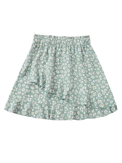 shein FFloral PrintShort Mini Skirt