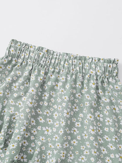 shein FFloral PrintShort Mini Skirt