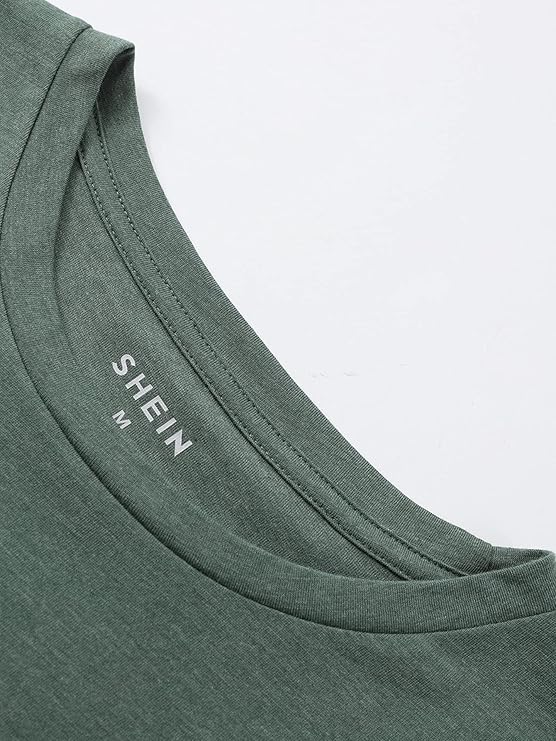SHEIN INAWLY Letter And Tropical Print Tee