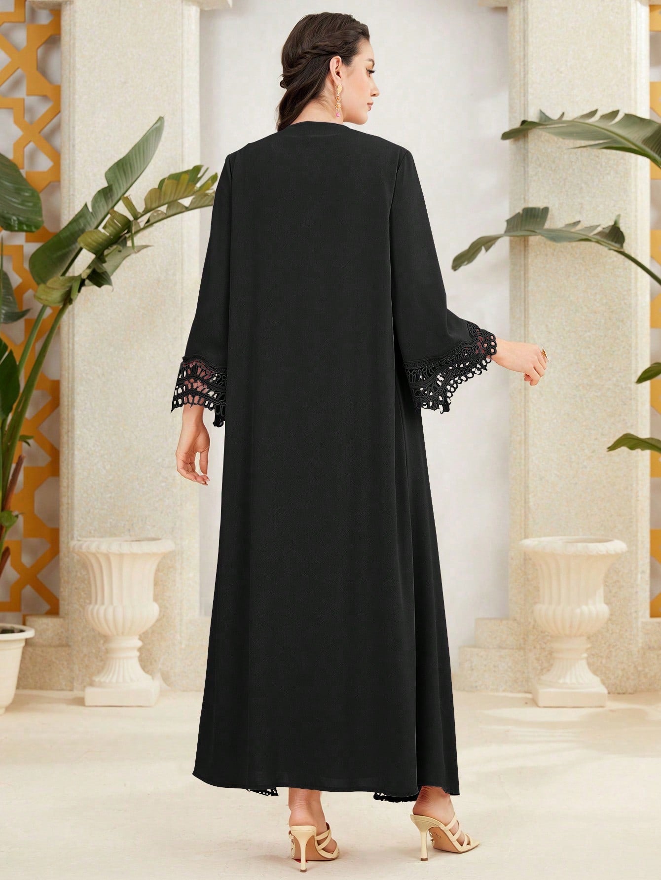 Shein Only – Open Black Lace Cardigan