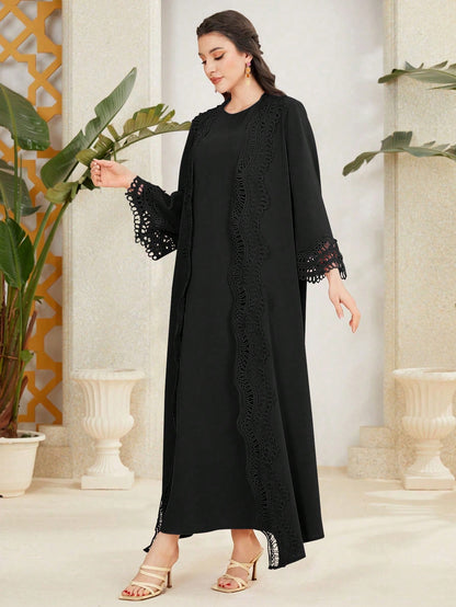 Shein Only – Open Black Lace Cardigan
