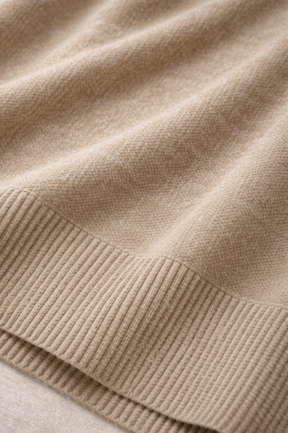 Relaxed Side Slit Knit Sweater