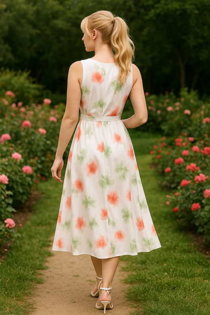 Shein Tie-Dye Sleeveless Button Dress