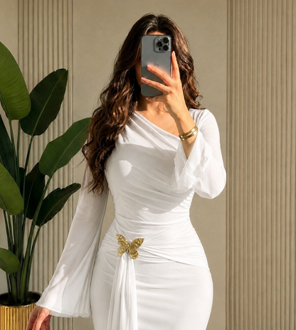 THE ROYAL WHITE BUTTERFLY GOWN
