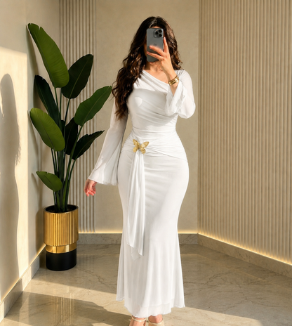 THE ROYAL WHITE BUTTERFLY GOWN