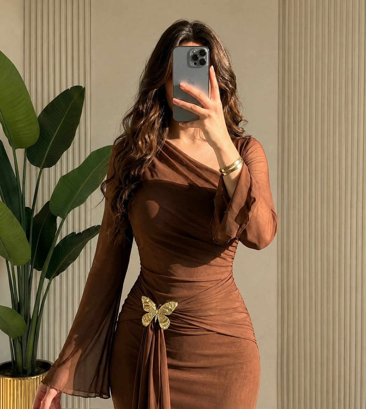 THE MOCHA BUTTERFLY GOWN