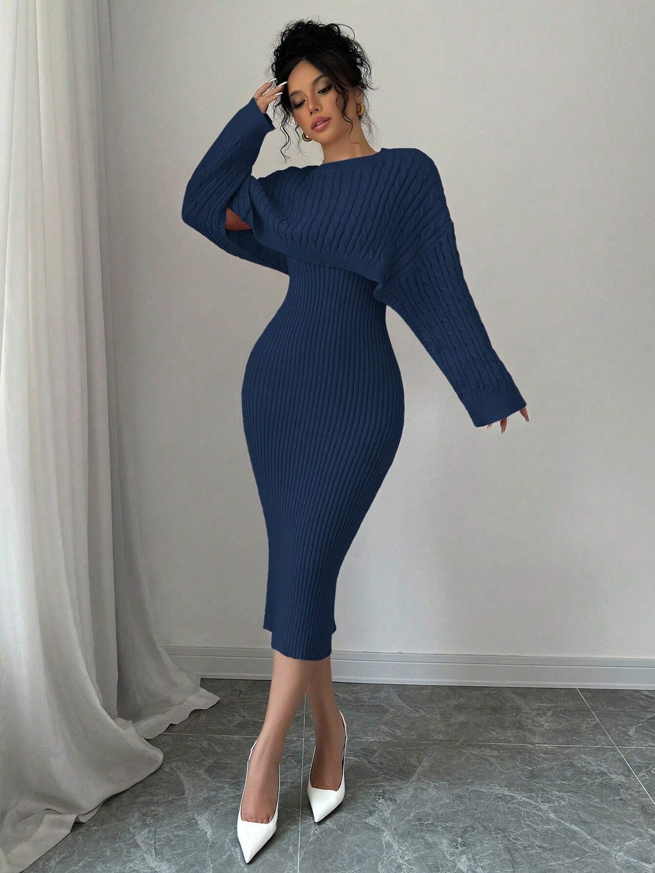 SHEIN Chiquease – 2PCS Knit Sweater Dress Set