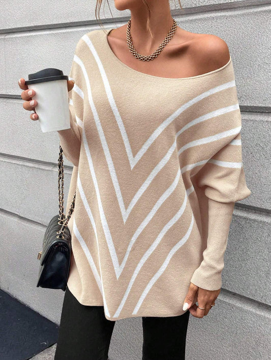 SHEIN Chiquease Oversized Batwing Knit Sweater