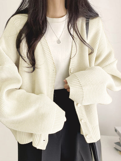 SHEIN DAZY Drop Shoulder Button Cardigan