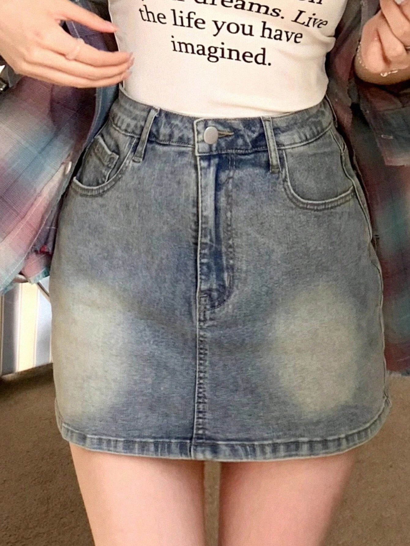DAZY Denim Skirtalls With Covered