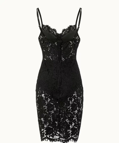 SHEIN SXY Eyelash Lace Cami Dress