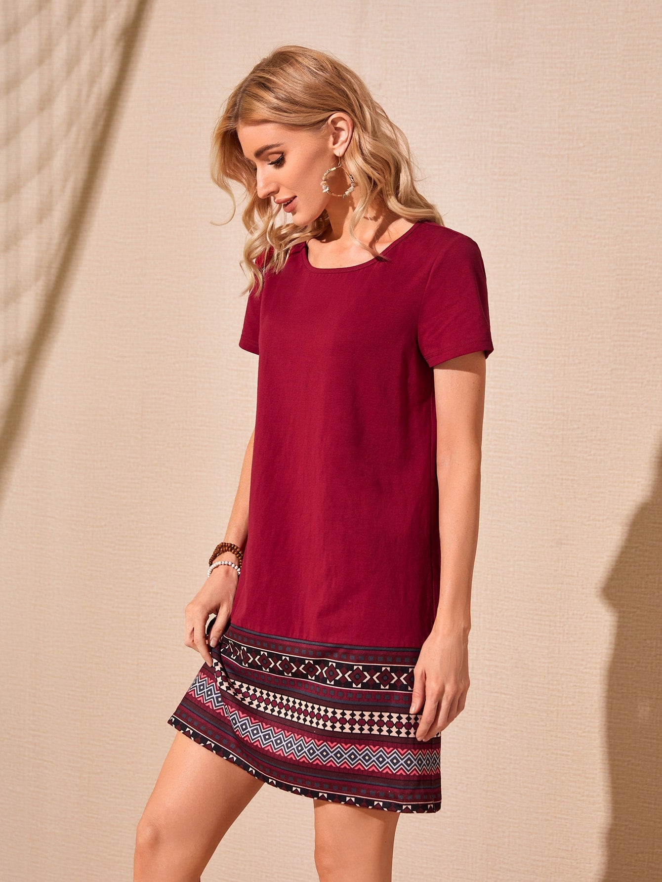 EMERY ROSE Geo Print Dress