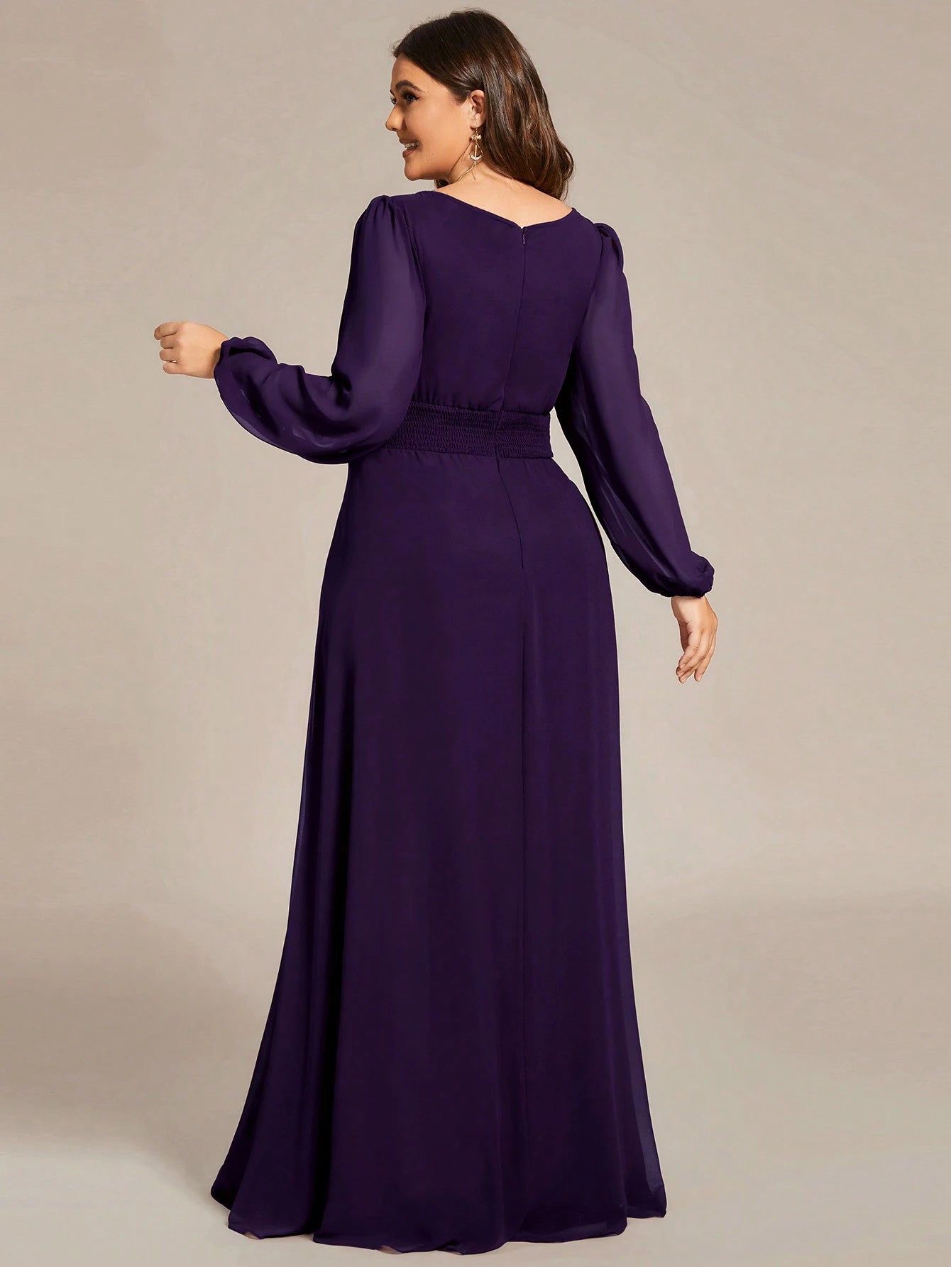 EVER-PRETTY PLUM ELEGANT GOWN