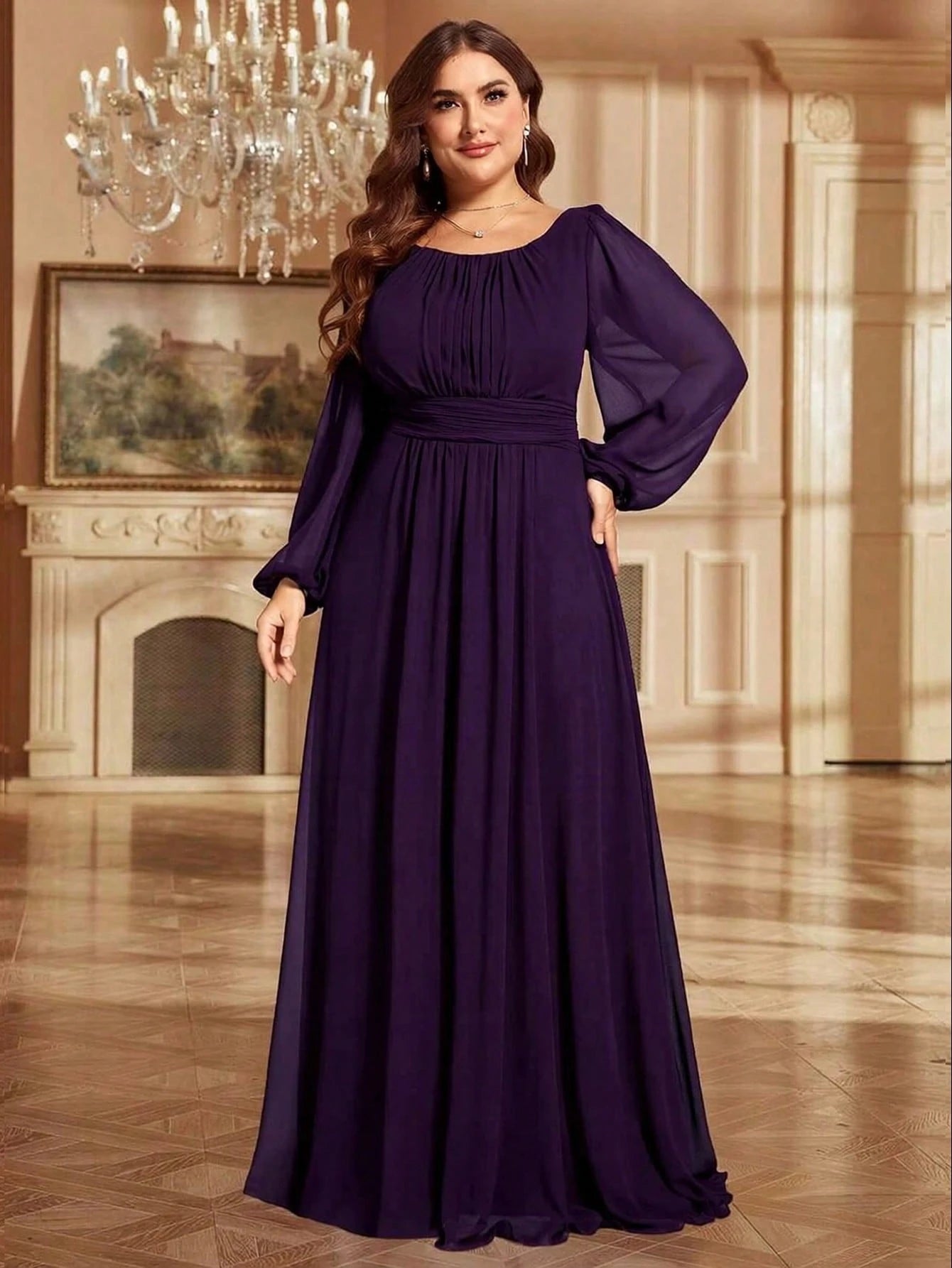 EVER-PRETTY PLUM ELEGANT GOWN