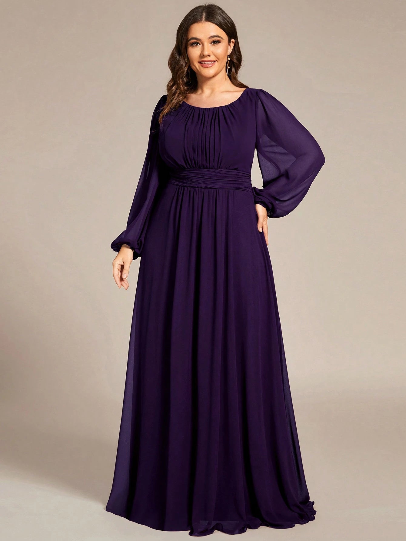 EVER-PRETTY PLUM ELEGANT GOWN