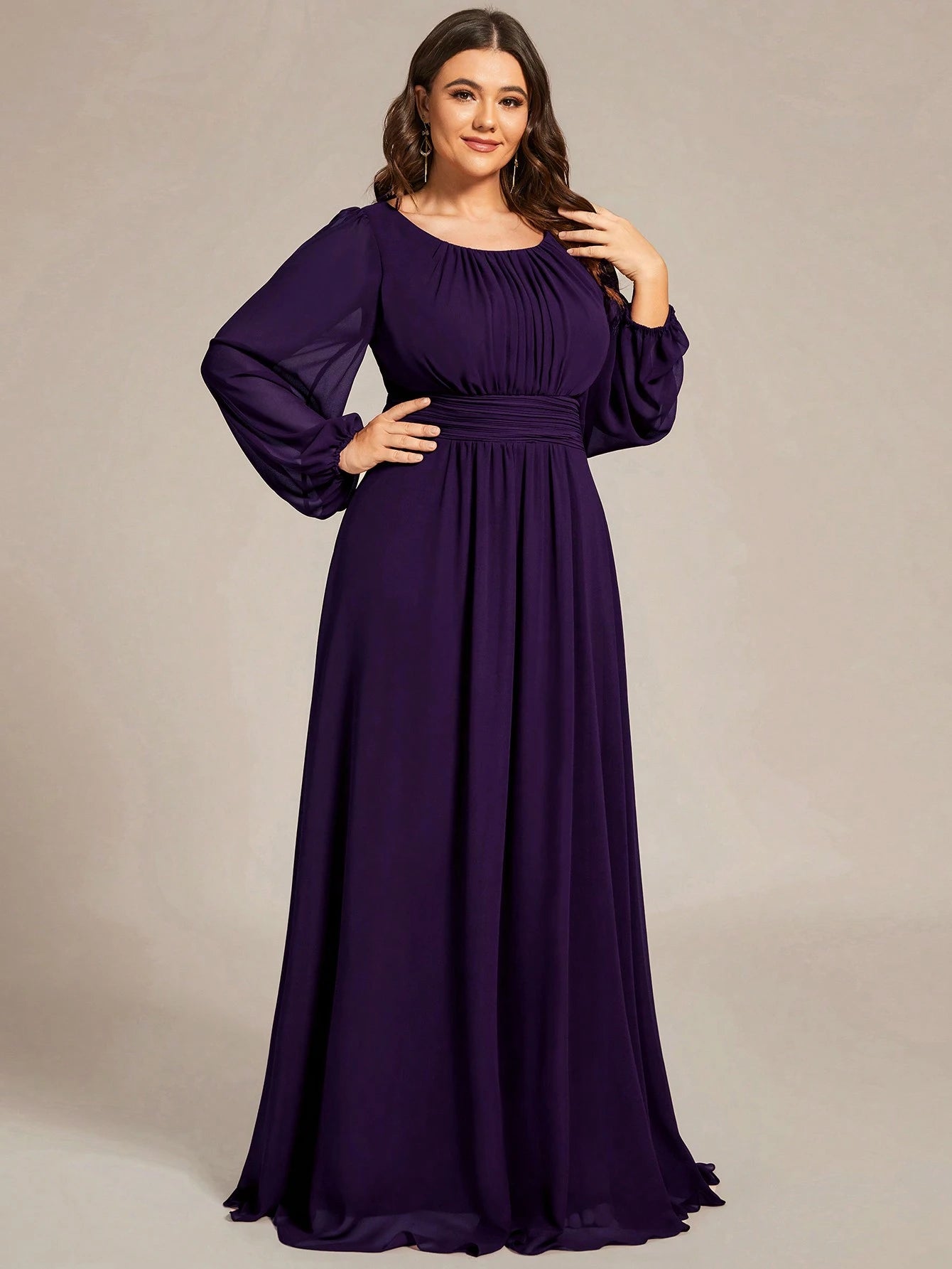 EVER-PRETTY PLUM ELEGANT GOWN