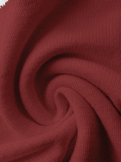 Elenzga Colorblock Crochet Knit Sweater Dress