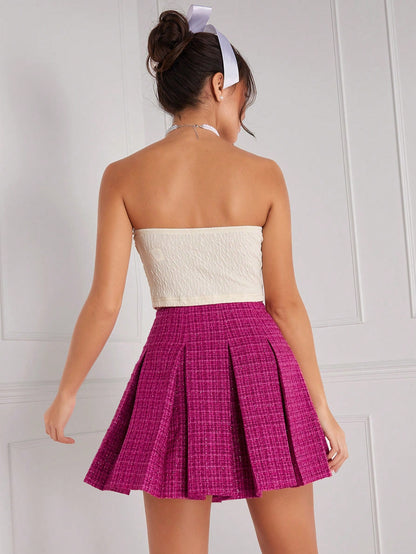 Shein Pearl Bow Tube Top