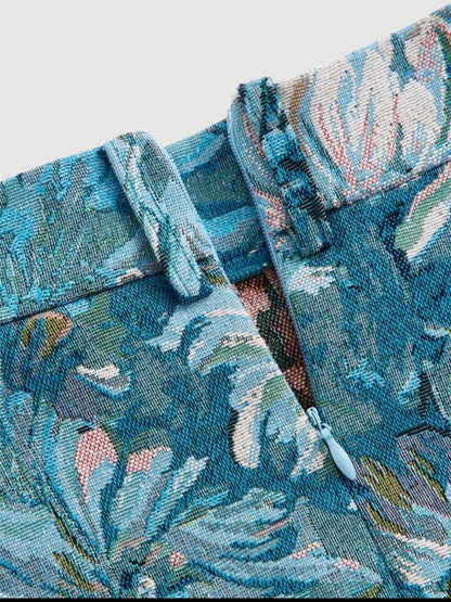SHEIN MOD Floral Print Belted Skirt - ZEBrand