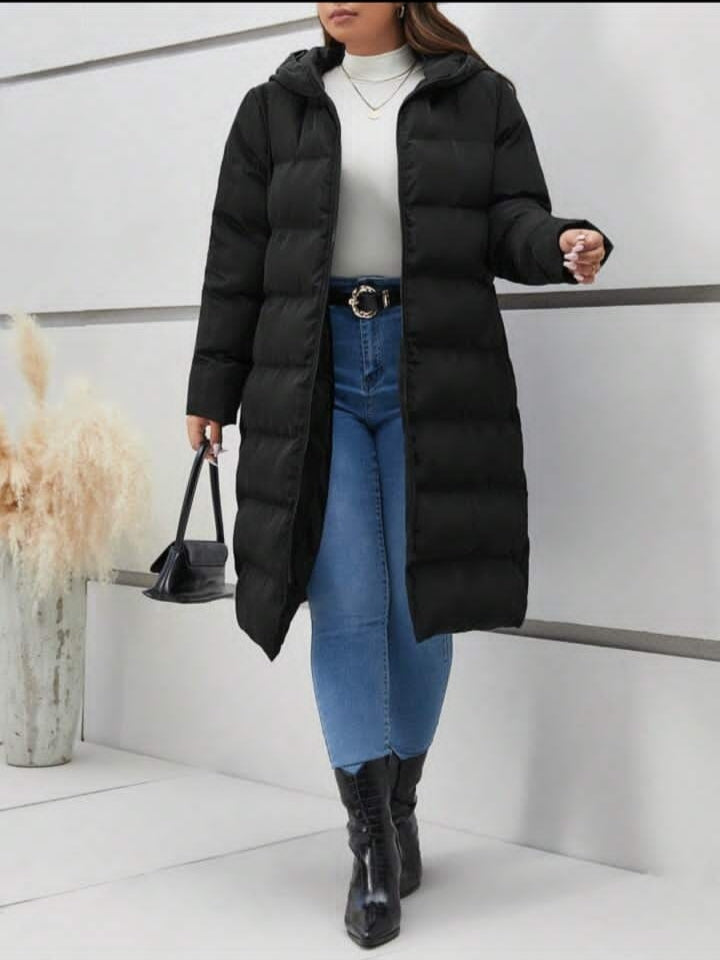 1.Coat SHEIN Frenchy Hooded Zipper Quilted - ZEBrand