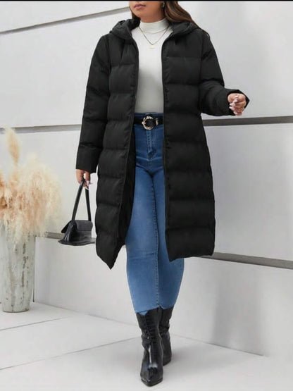 1.Coat SHEIN Frenchy Hooded Zipper Quilted - ZEBrand