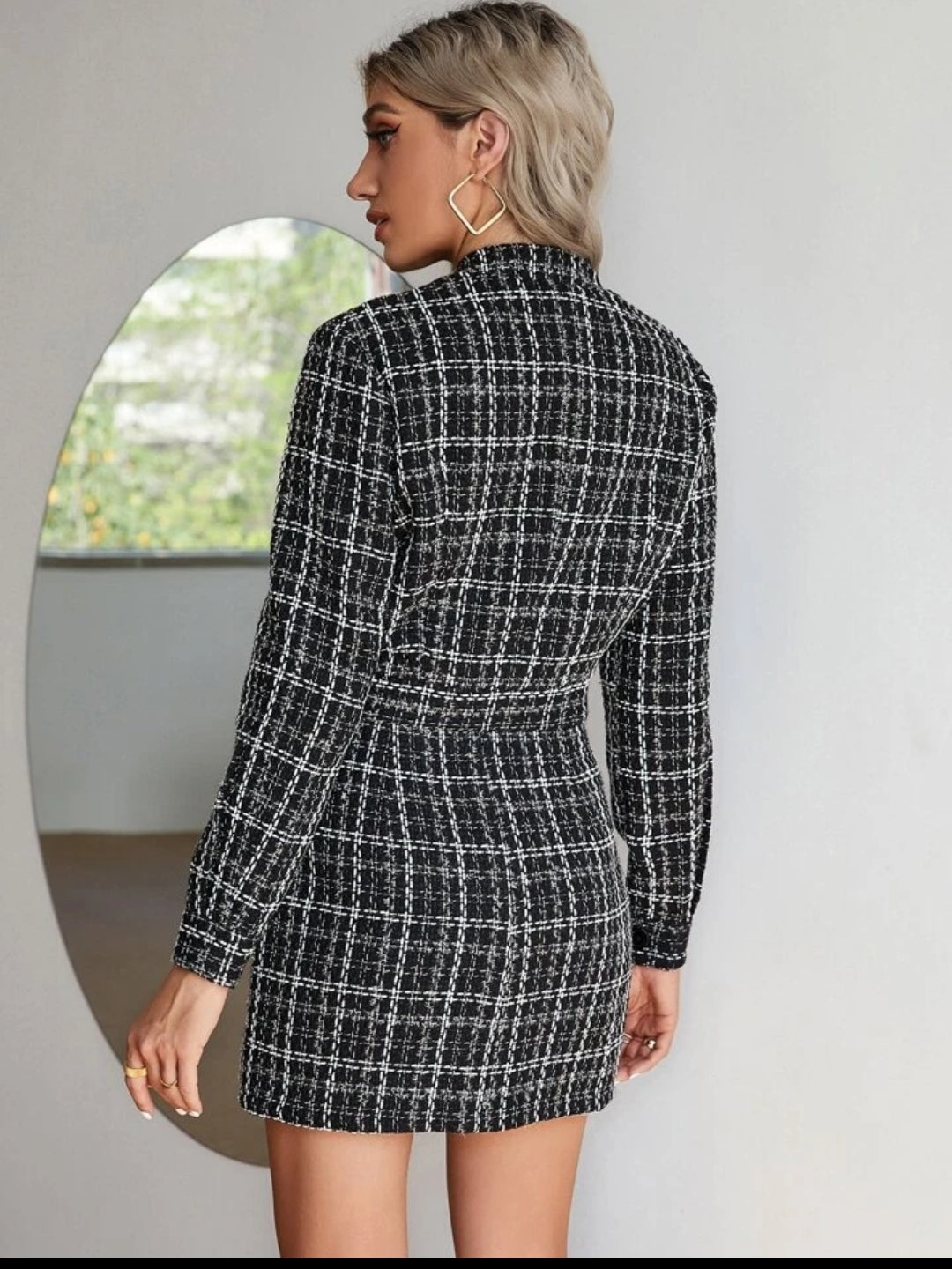 SHEIN Jacket only Plaid Button Front Jacket only - ZEBrand