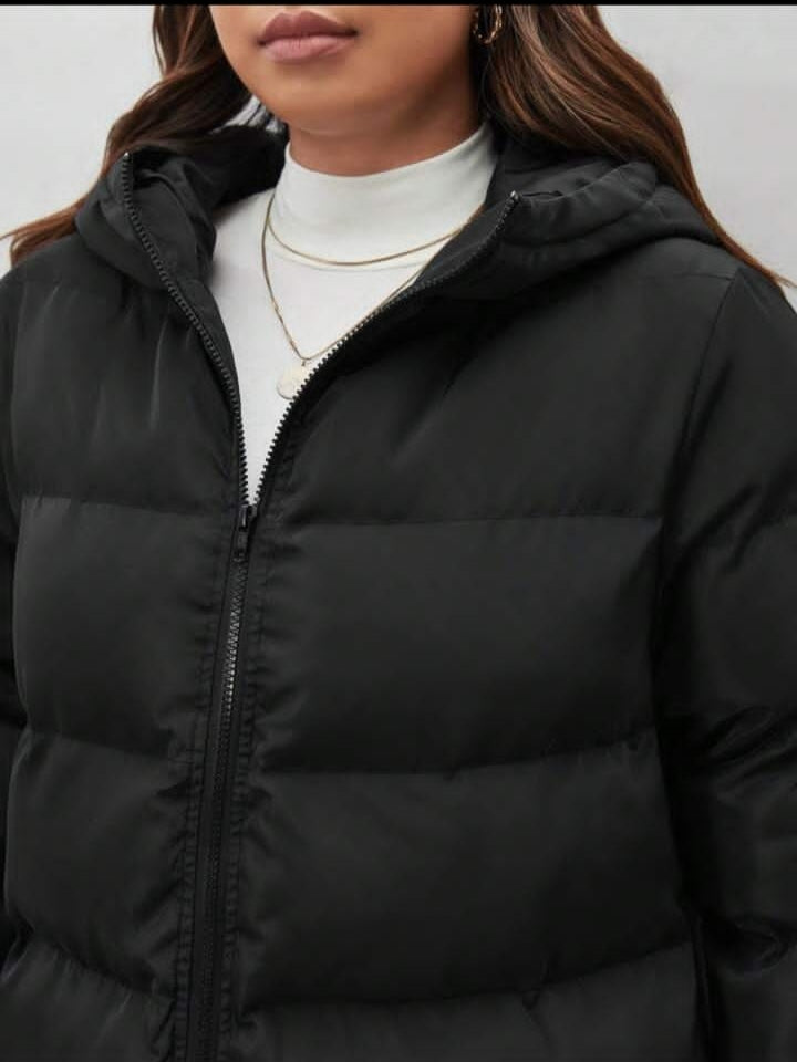 1.Coat SHEIN Frenchy Hooded Zipper Quilted - ZEBrand