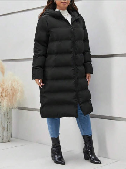 1.Coat SHEIN Frenchy Hooded Zipper Quilted - ZEBrand