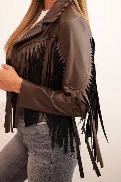 Turkish Fringe Leather Jacket