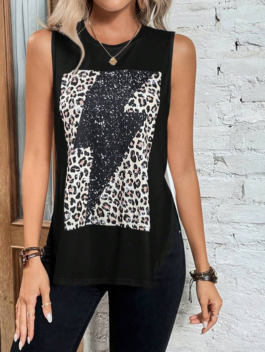 SHEIN EMERY ROSE Leopard Print Tank Top