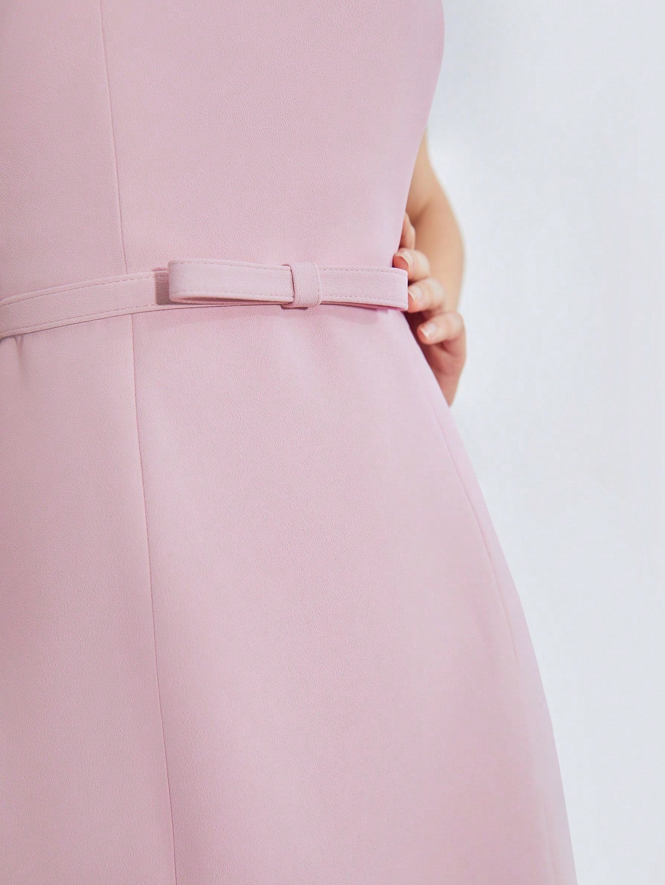 MOTF PREMIUM BOW BELT TUBE DRESS