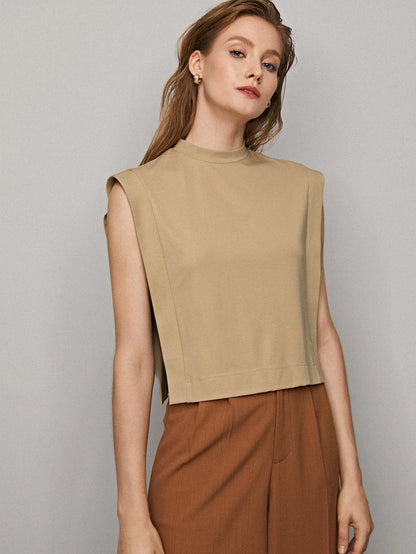 MOTF THE TAUPE SCULPT BOXY SLEEVELESS TOP