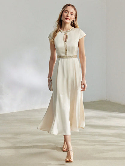 MOTF PREMIUM PEARL SEQUIN A-LINE DRESS