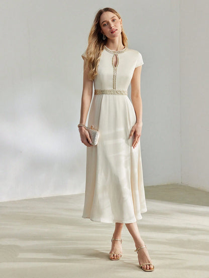 MOTF PREMIUM PEARL SEQUIN A-LINE DRESS