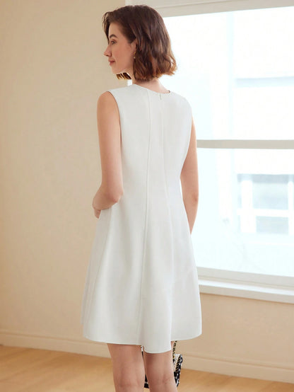 MOTF PREMIUM WOVEN FLARE HEM DRESS
