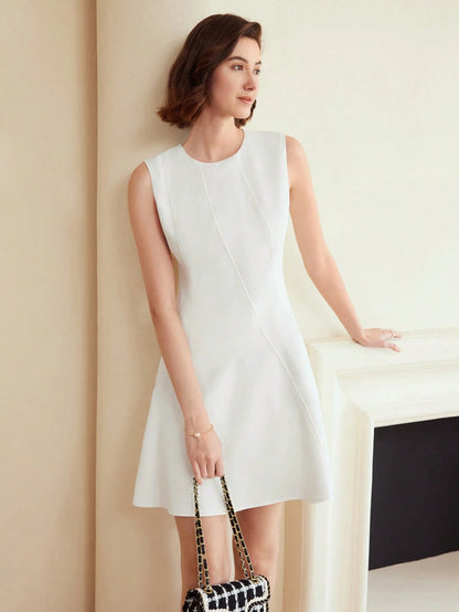 MOTF PREMIUM WOVEN FLARE HEM DRESS