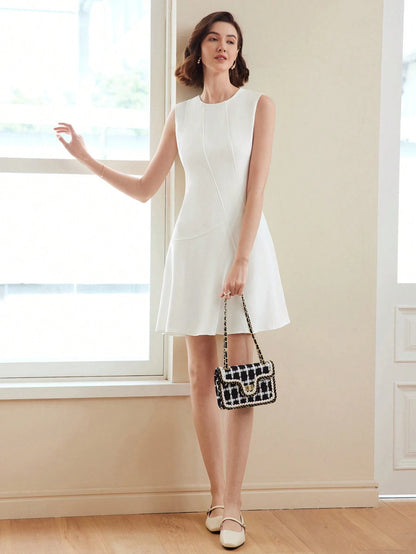 MOTF PREMIUM WOVEN FLARE HEM DRESS