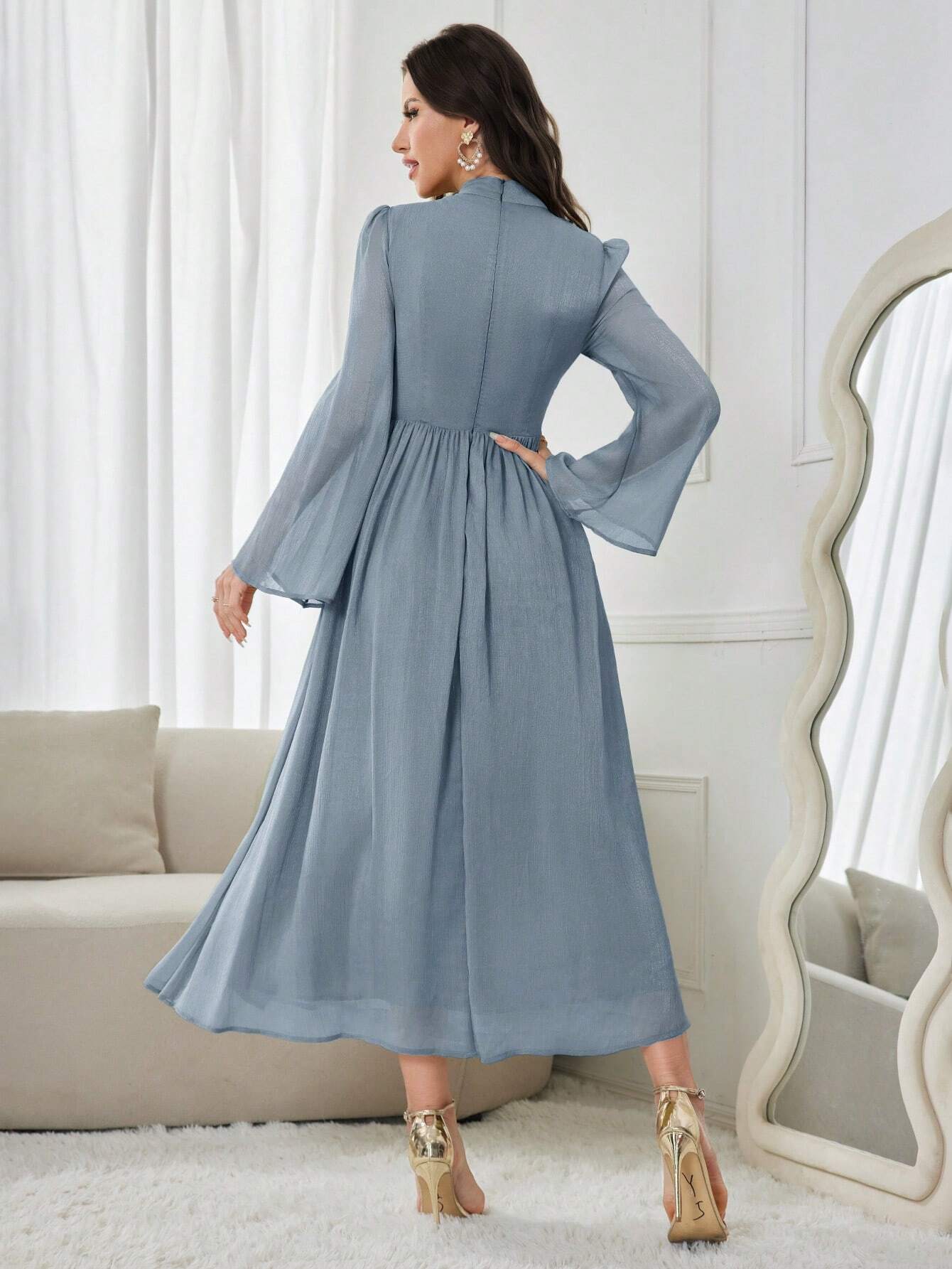MODELYN FEATHERLIGHT CHIFFON DRESS