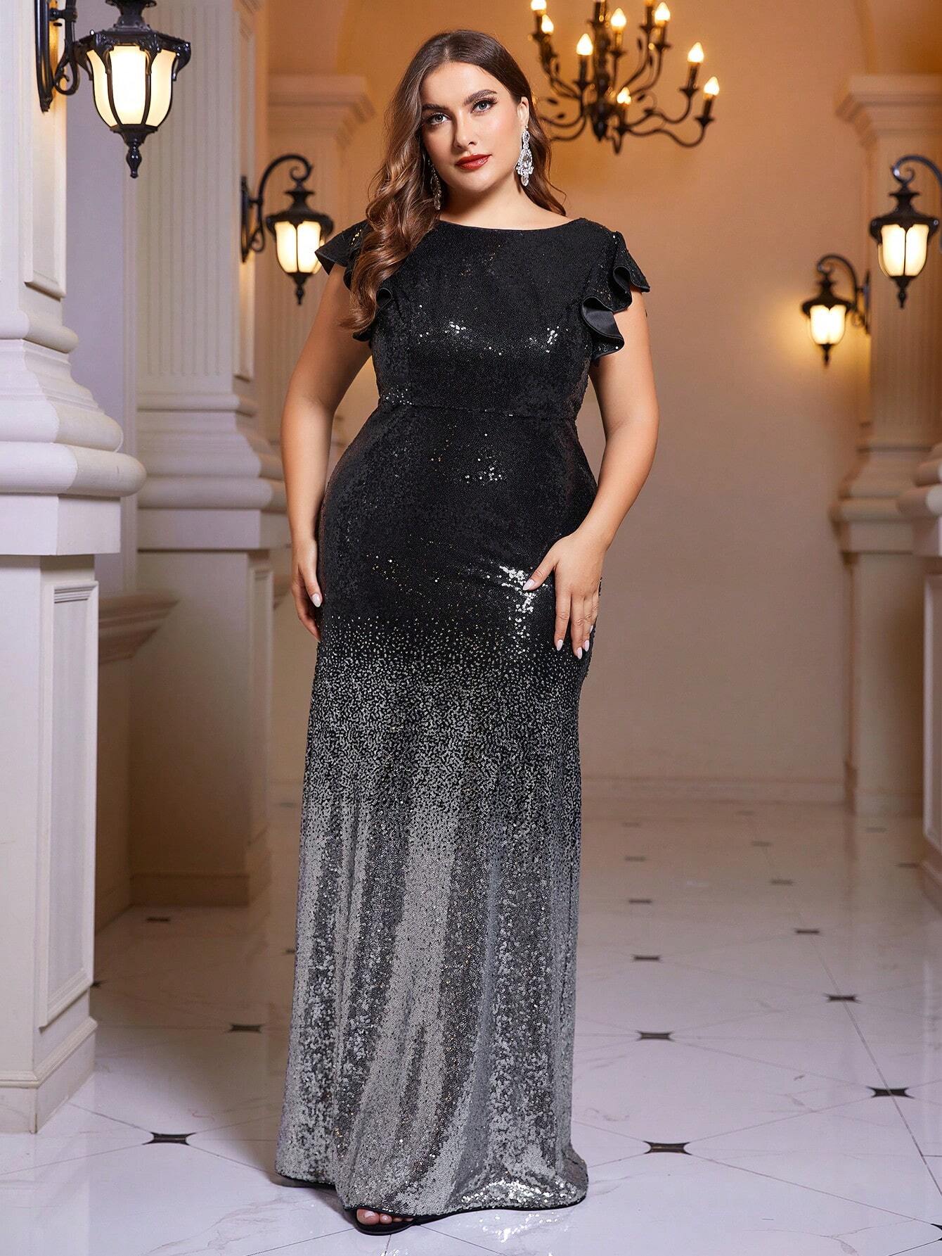 SHEIN Belle Sequin Formal Dress - ZEBrand