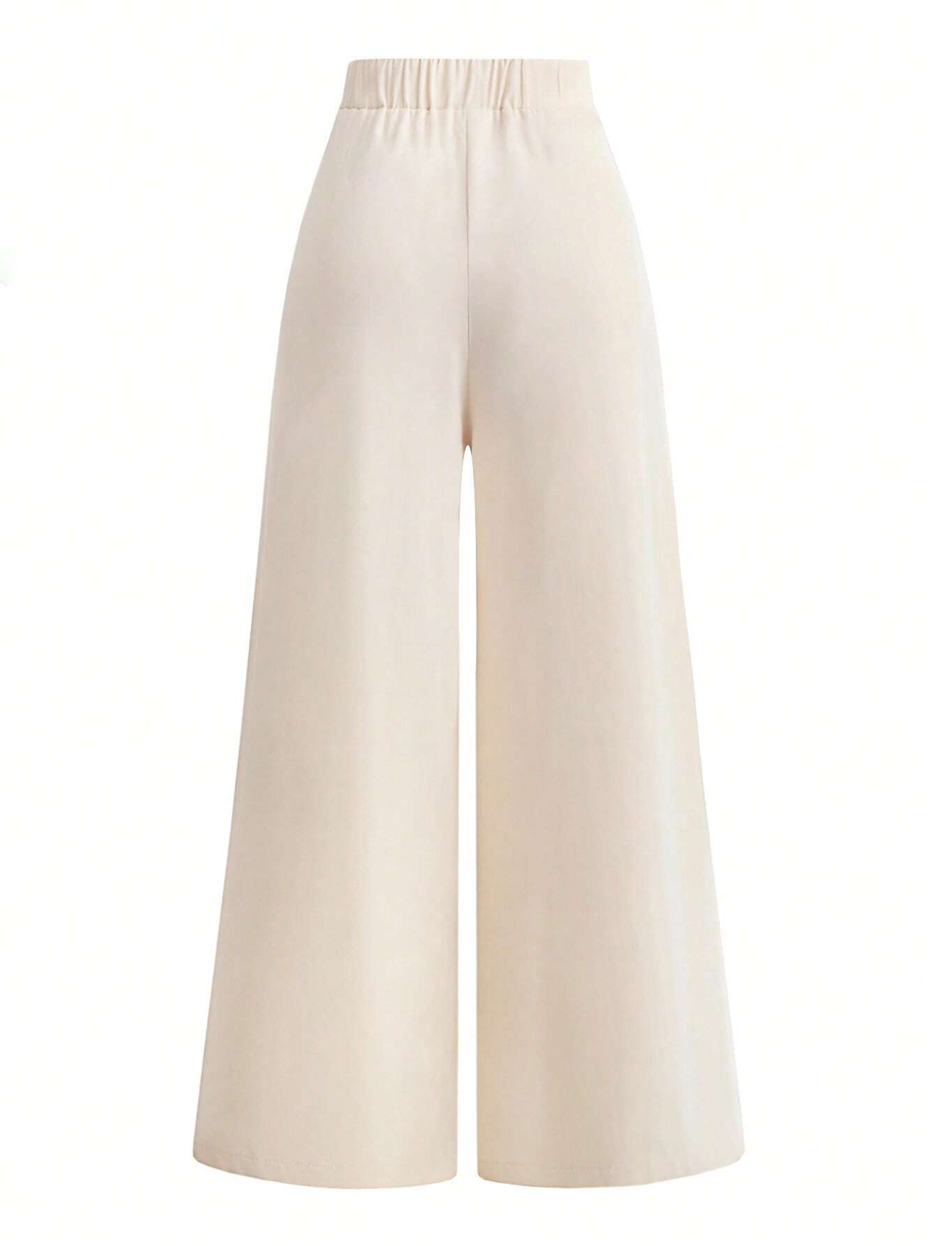 SHEIN CLASI – High Waist Seam Front Wide Leg Pants