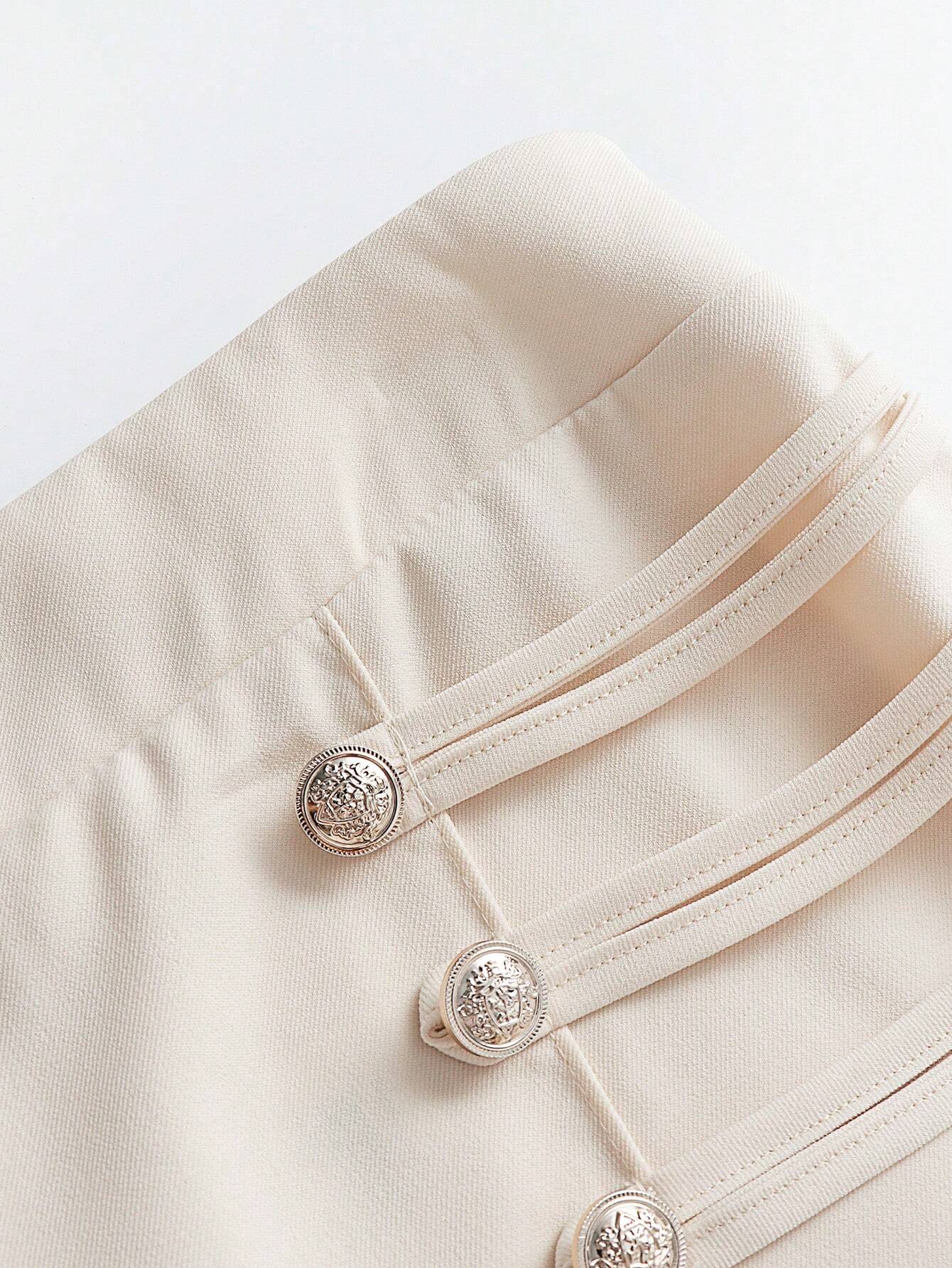 SHEIN CLASI – High Waist Seam Front Wide Leg Pants