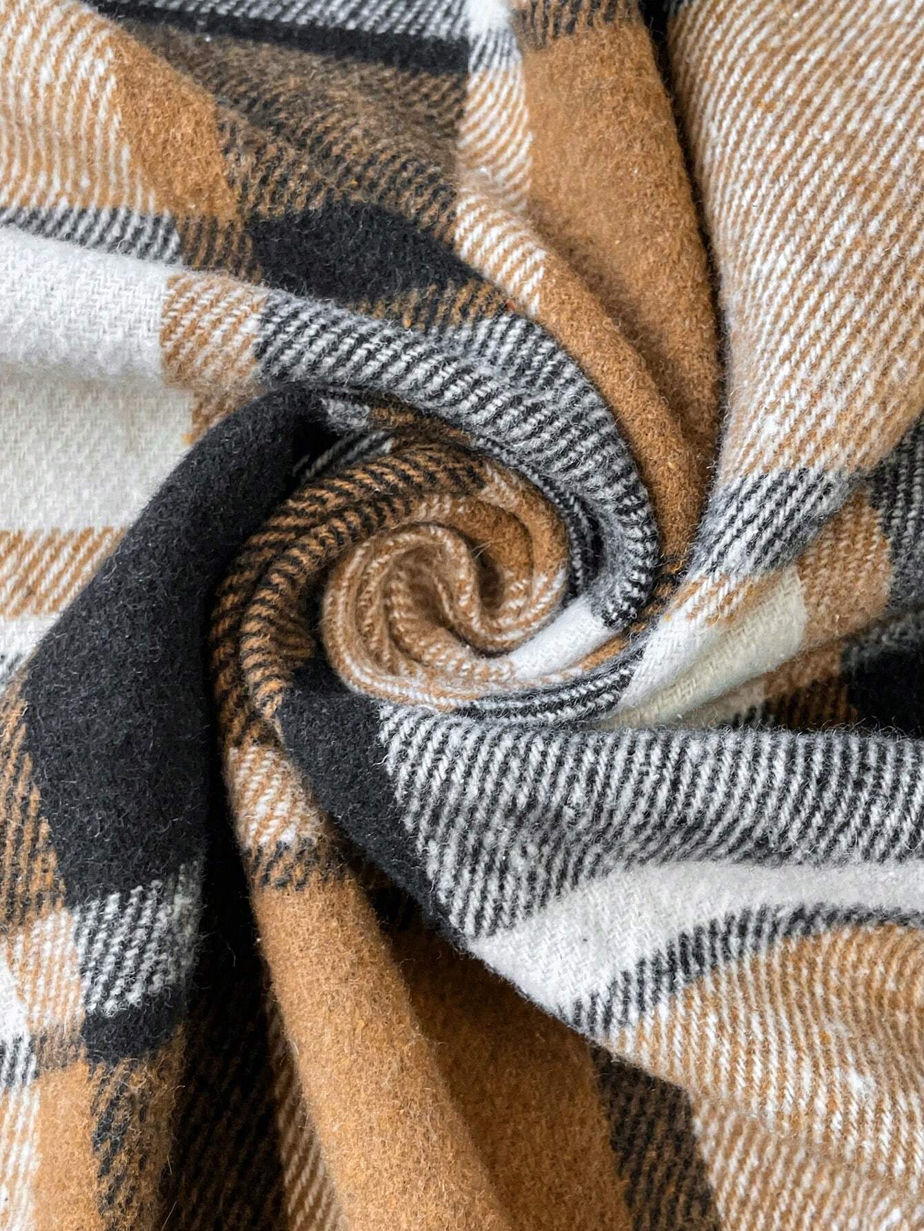 SHEIN Clasi - Plaid Pattern Long Sleeve Dress