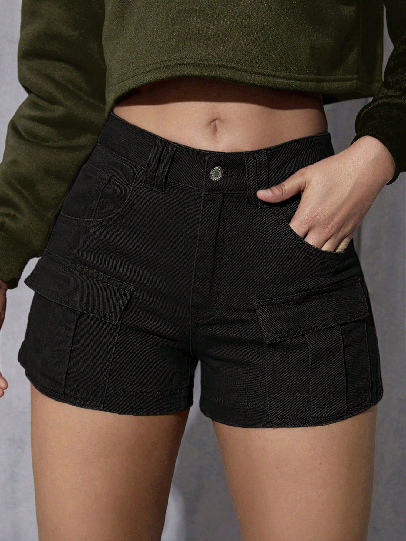 SHEIN EZwear Denim Shorts