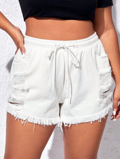 SHEIN EZwear Denim Shorts