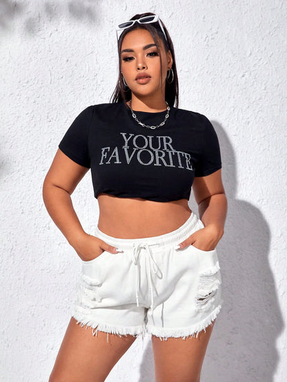 SHEIN EZwear Denim Shorts