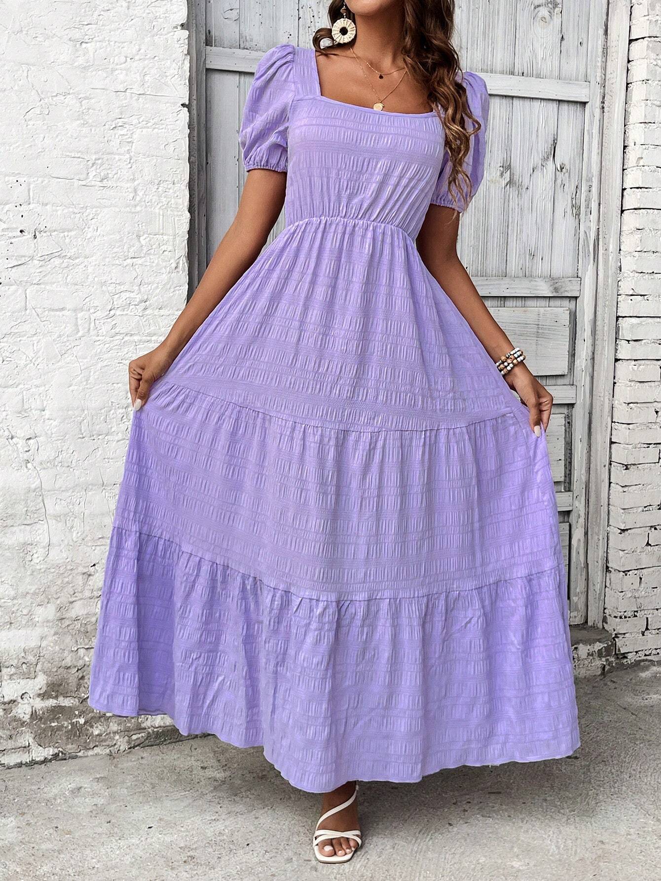 SHEIN LUNE SQUARE NECK DAILY DRESS