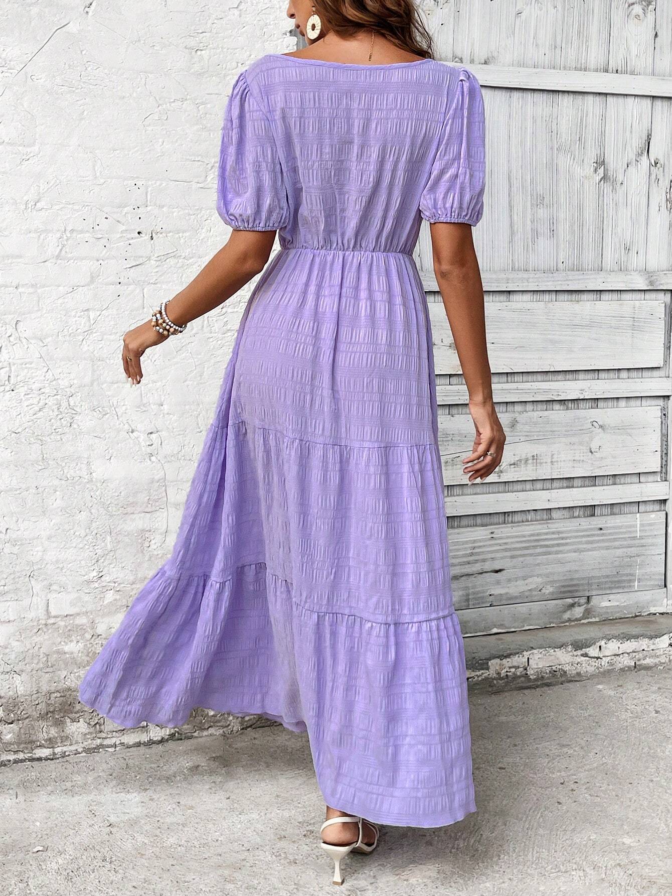 SHEIN LUNE SQUARE NECK DAILY DRESS
