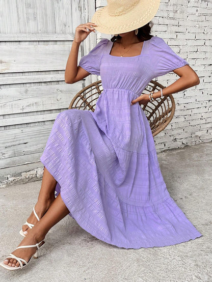 SHEIN LUNE SQUARE NECK DAILY DRESS