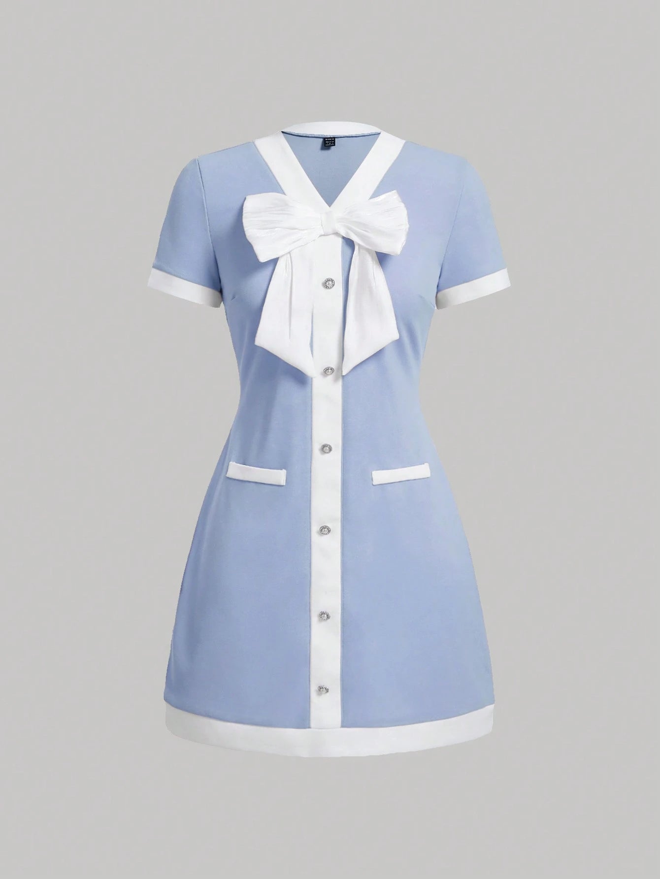 The MOD Vintage Contrast Trim Bow Dress